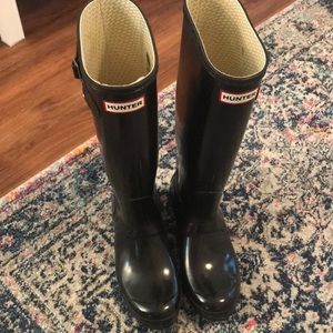 Hunter original tall gloss rain boots